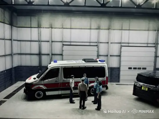 一辆冲锋车，五个警察，值多少钱 by Hailuo AI Video Generator