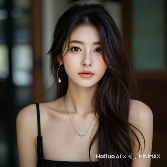 美女微笑转身转圈，镜头跟随推进，最后特写脸部 by Hailuo AI Video Generator