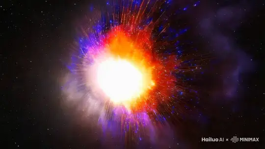 超级绚丽的宇宙超新星爆发 by Hailuo AI Video Generator