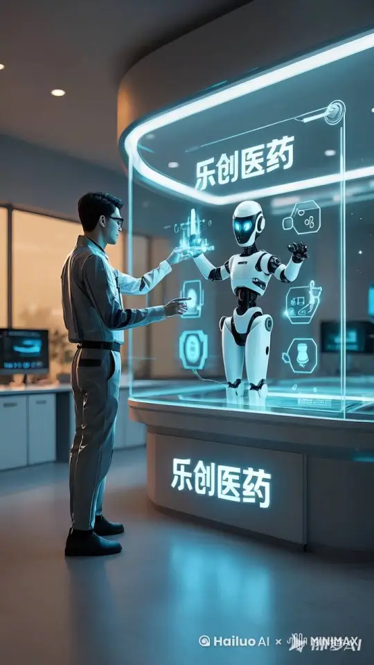 画面中的两个人在互动说话，环绕运镜。 by Hailuo AI Video Generator