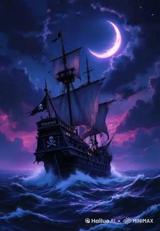 海面波涛汹涌，乌云快速移动 by Hailuo AI Video Generator