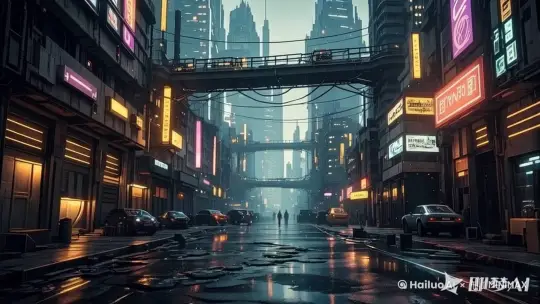 背景灯光不规则的闪烁，空气中弥漫着烟雾 by Hailuo AI Video Generator
