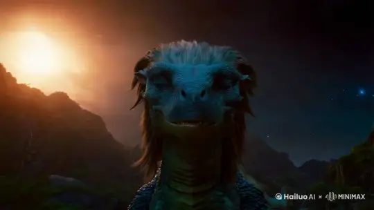 画面5：烛龙闭上眼睛，世界瞬间陷入黑暗，只有微弱的星光闪烁]**
   - **描述**：烛龙闭上眼睛，世界瞬间陷入黑暗，只有微弱的星光闪烁。
   - **作用**：通过光影的变化，表现烛龙对世界的影响，暗示它的力量可以改变昼夜。 by Hailuo AI Video Generator