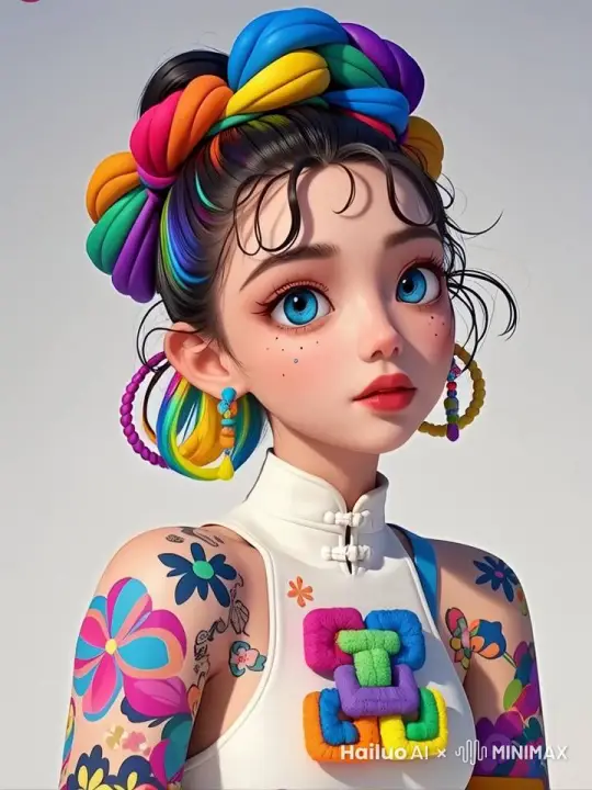 镜头从远到近运镜，头发飘动， by Hailuo AI Video Generator