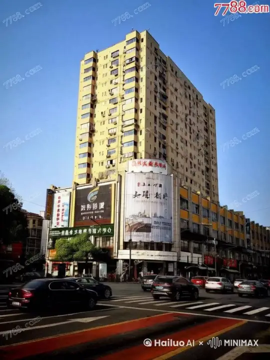 对准远处的建筑，让镜头从下往上从远往近移动，要有电影感， by Hailuo AI Video Generator