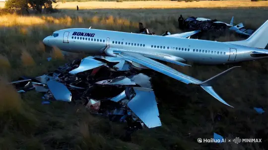 波音737坠毁 by Hailuo AI Video Generator