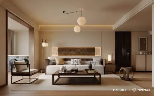 女人慢慢过来坐在沙发上看书 by Hailuo AI Video Generator