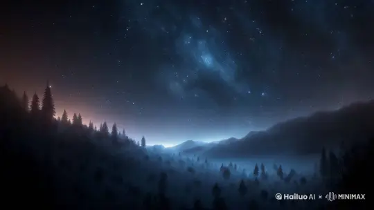 感受大自然的夜空 by Hailuo AI Video Generator