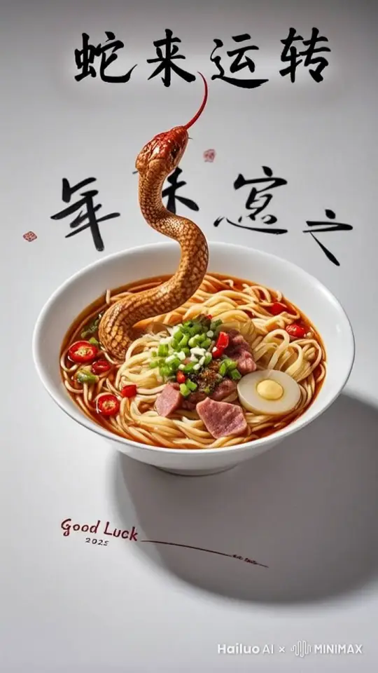 快速盘旋，吐着蛇信子说话做恭喜祝福状态 by Hailuo AI Video Generator
