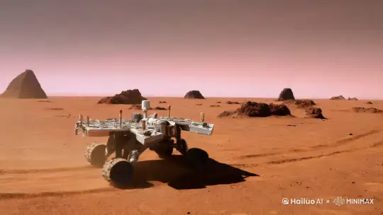 在火星上开火星车漂移 by Hailuo AI Video Generator