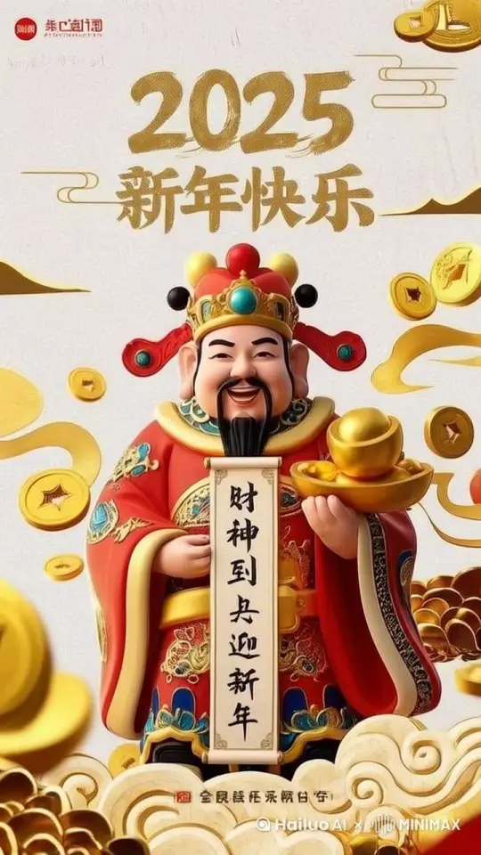 财神到我家，大家笑哈哈 by Hailuo AI Video Generator