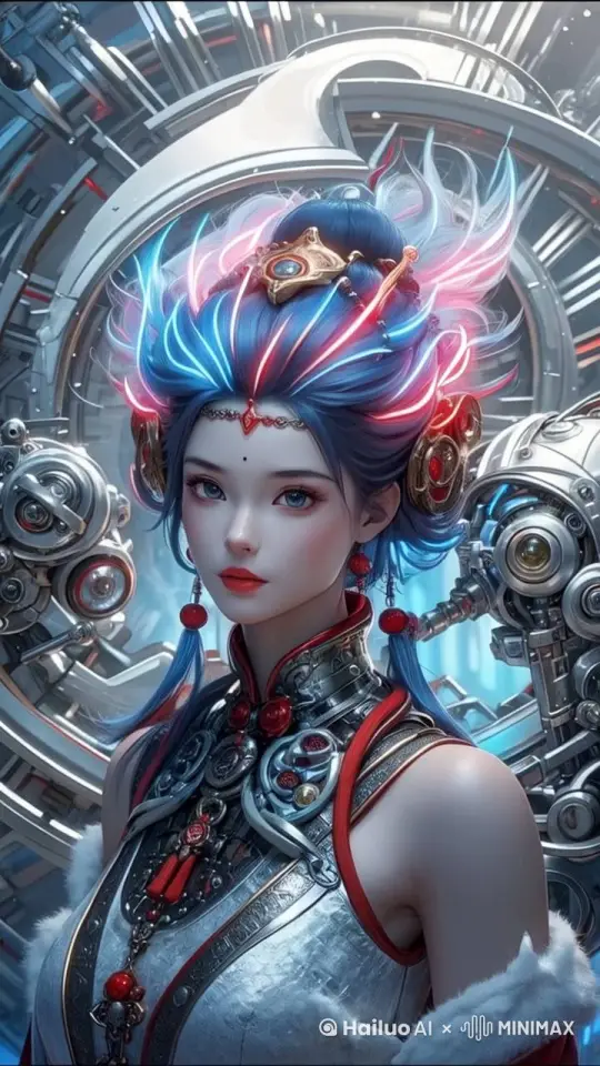 女子在说话，背后也动起来 by Hailuo AI Video Generator
