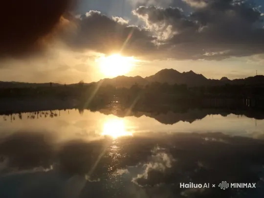 美丽夕阳， by Hailuo AI Video Generator