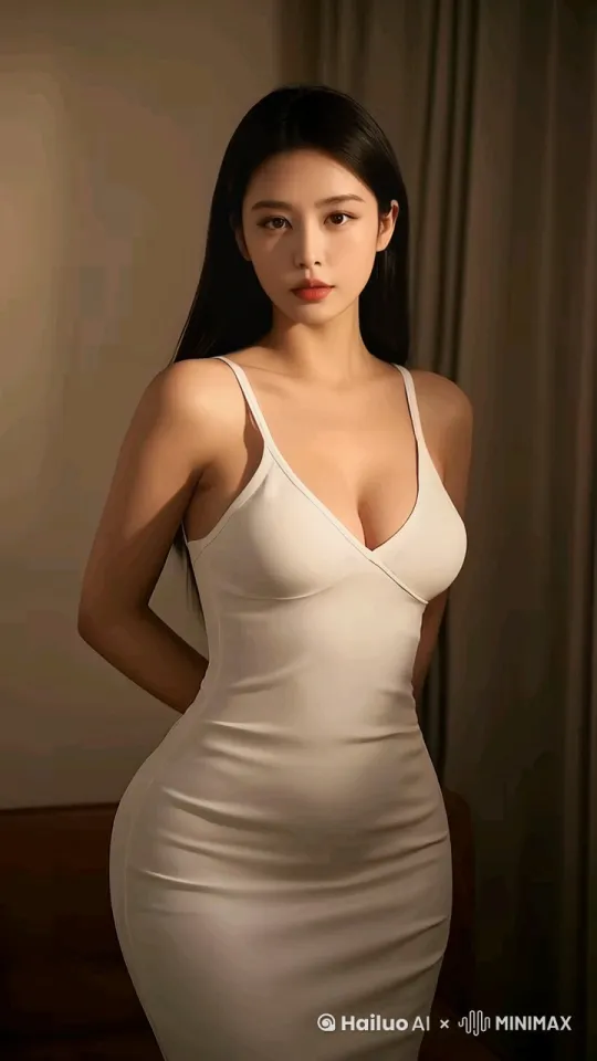 眼神勾人，轻咬嘴唇，身体轻轻的起伏，跳舞，高清 by Hailuo AI Video Generator