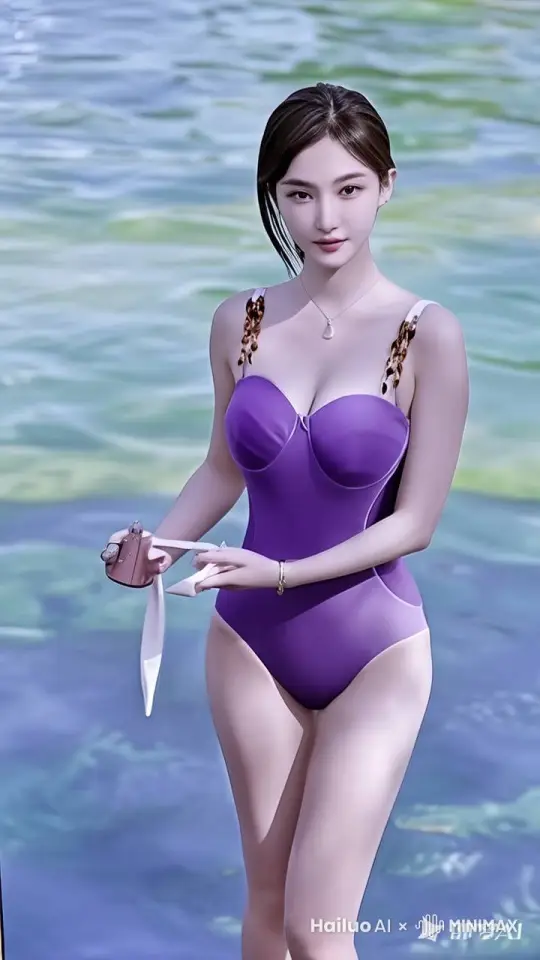 高清摄影，面带微笑。微风吹动，手撩着头发。动作自然流畅。 by Hailuo AI Video Generator