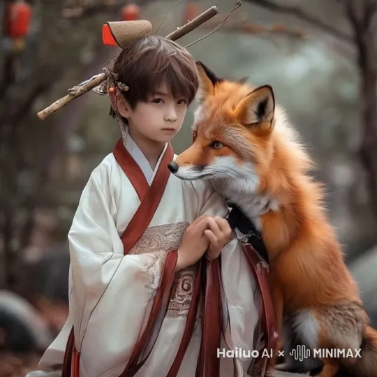 摸摸狐狸头 by Hailuo AI Video Generator