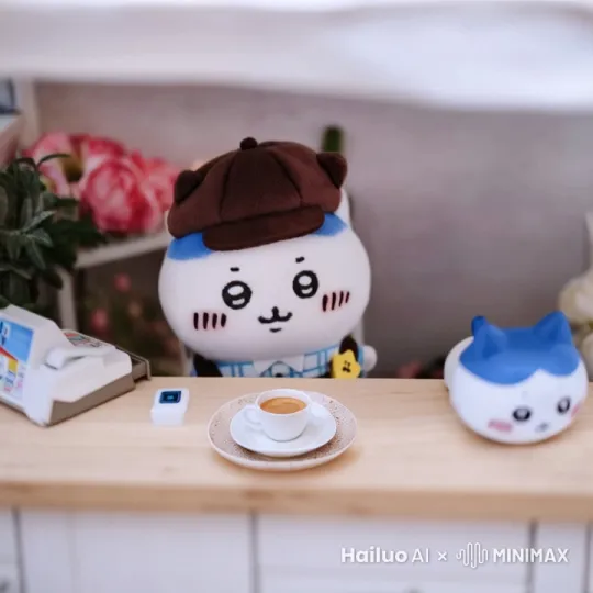 在杯子里做拉花拿铁 by Hailuo AI Video Generator