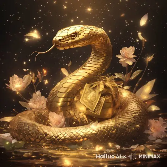 The snake doesn't move. The background moves slightly by Hailuo AI Video Generator