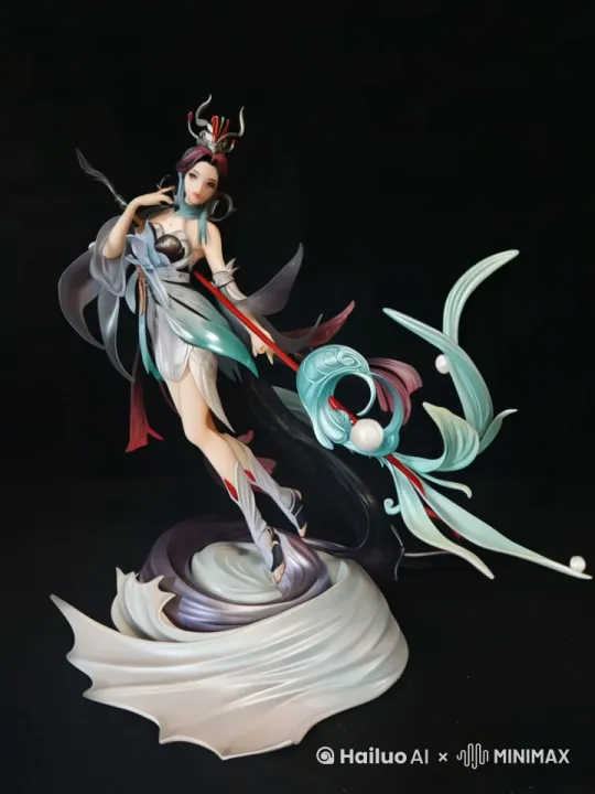 让图片中美女挥右手散花的动作，左手法杖要有法术流动的感觉，注意头部动作要自然，胸部要有乳摇 by Hailuo AI Video Generator
