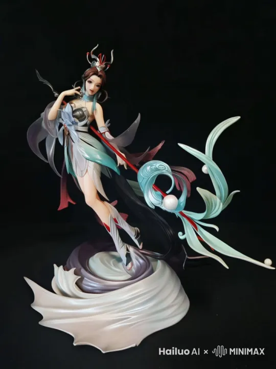 让图片中美女挥右手散粉色花瓣的动作，花瓣飞出后要绕下半身飞舞，左手法杖要有法术流动的感觉，注意头部动作要自然，胸部要有乳摇 by Hailuo AI Video Generator