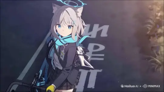 一个女孩，飘动的衣服和头发 by Hailuo AI Video Generator