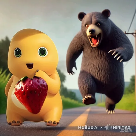 图中角色向前跑 by Hailuo AI Video Generator