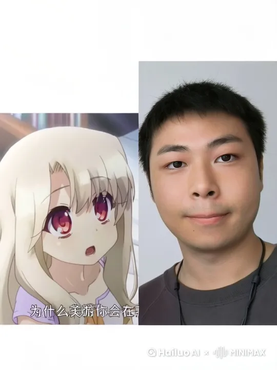 我和另一个二次元女孩拥抱 by Hailuo AI Video Generator
