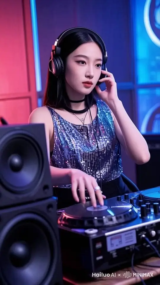 女孩跟随音乐旋律摆动，优美的舞姿 by Hailuo AI Video Generator