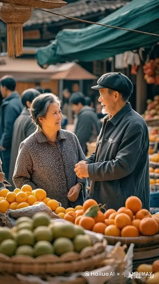大爷和大妈在街头对打，拳打脚踢，打出幻影。史诗级的打斗场面，镜头跟随图片中打斗的两个人移动，动作有力，幅度非常
大，周围尘土飞扬，电影级别的武打效果。 by Hailuo AI Video Generator