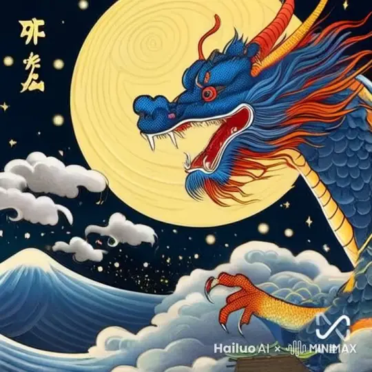 这是一幅富有创意和象征意义的画面描绘：在广阔的璀璨星空中，一道耀眼的东方中国橘黄色巨龙腾空而起，它的形态栩栩如生，代表着力量和文化传承。随着龙的形象在夜空中渐渐升华，它仿佛化作了绚烂的烟花，色彩斑斓，最终凝聚成醒目的“2025”字样。这不仅是一个视觉盛宴，也是对未来的一种美好寓言，预示着2025年的辉煌与希望 by Hailuo AI Video Generator