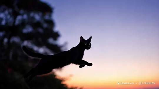 生成一个会飞的猫 by Hailuo AI Video Generator