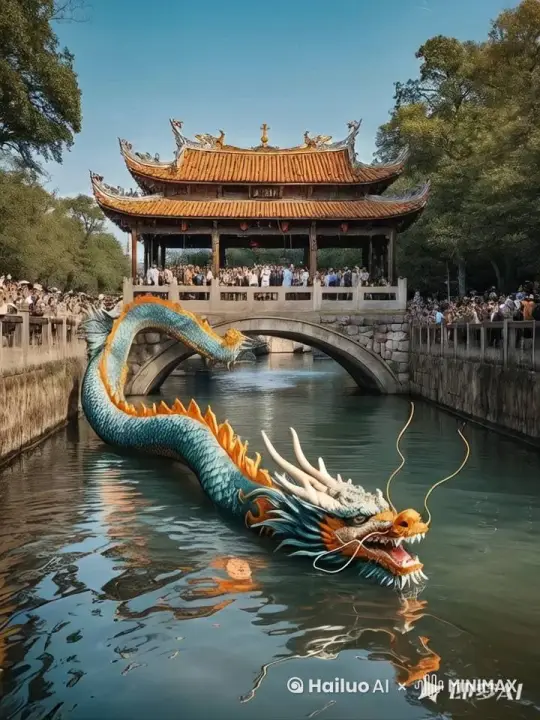 巨龙动起来。镜头动起来。 by Hailuo AI Video Generator