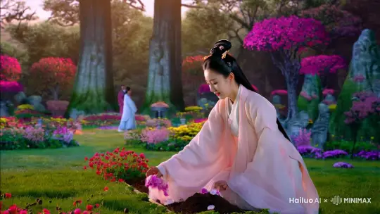 深沉红楼梦，黛玉葬花情节 by Hailuo AI Video Generator