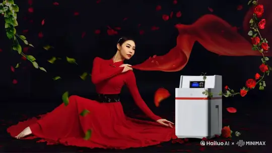 图中女子翩然起舞 by Hailuo AI Video Generator