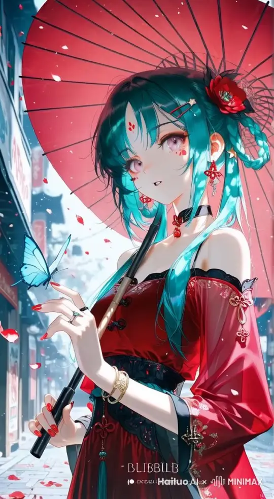 轻轻飘动的衣服，表情不变，手与腿轻轻晃动，姿势稳定，模拟风吹过 by Hailuo AI Video Generator