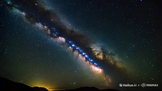 浩瀚的银河星空，正在闪耀 by Hailuo AI Video Generator