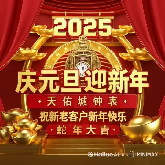 左右有礼花绽放，画面有红包飘落 by Hailuo AI Video Generator