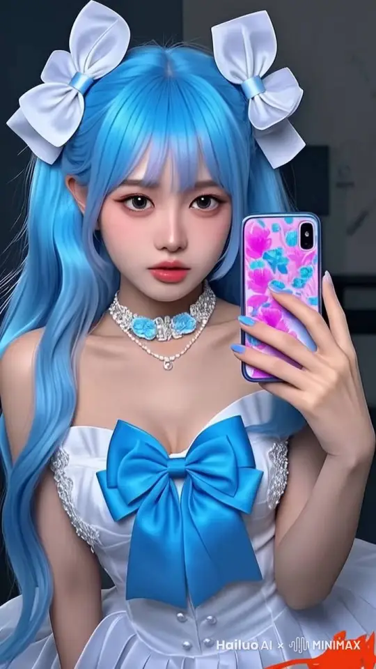她一边唱歌一边跳极乐天堂的舞蹈 by Hailuo AI Video Generator