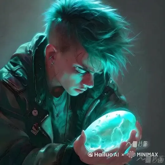 青年看着散发着微微光芒的龙蛋，缓缓留下了两行泪水 by Hailuo AI Video Generator