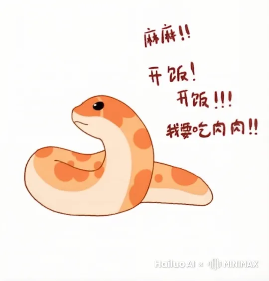 这个蛇正在敲尾巴 by Hailuo AI Video Generator
