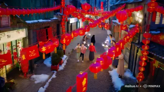 2025 年新年宣传视频，中国风，大场景，喜庆元素 by Hailuo AI Video Generator