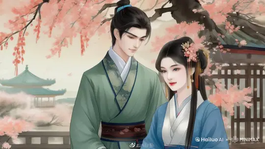 一对夫妻在秀恩爱 by Hailuo AI Video Generator