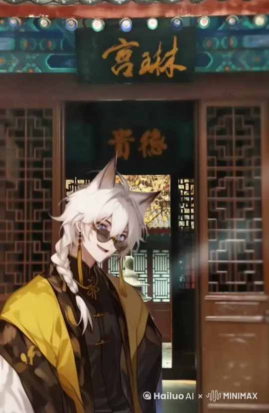 从左向右走，头发飘动，耳朵动 by Hailuo AI Video Generator