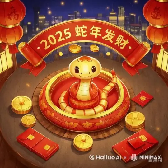 蛇变很多黄金 by Hailuo AI Video Generator