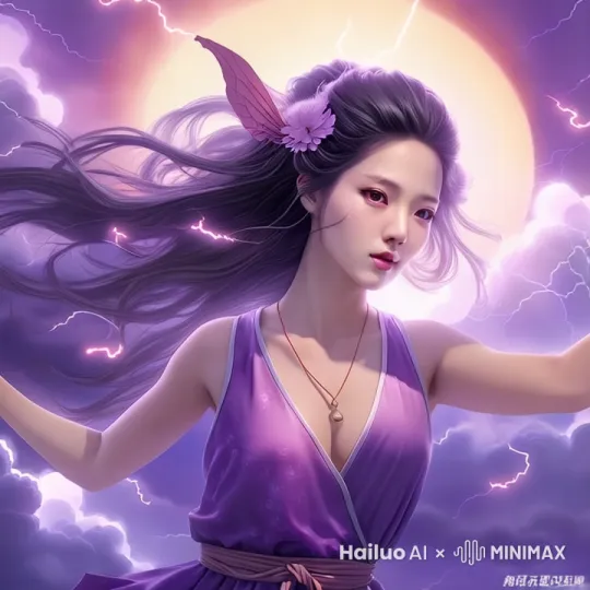 人物开始走动，视角拉远，镜头跟随，人物朝镜头微笑 by Hailuo AI Video Generator