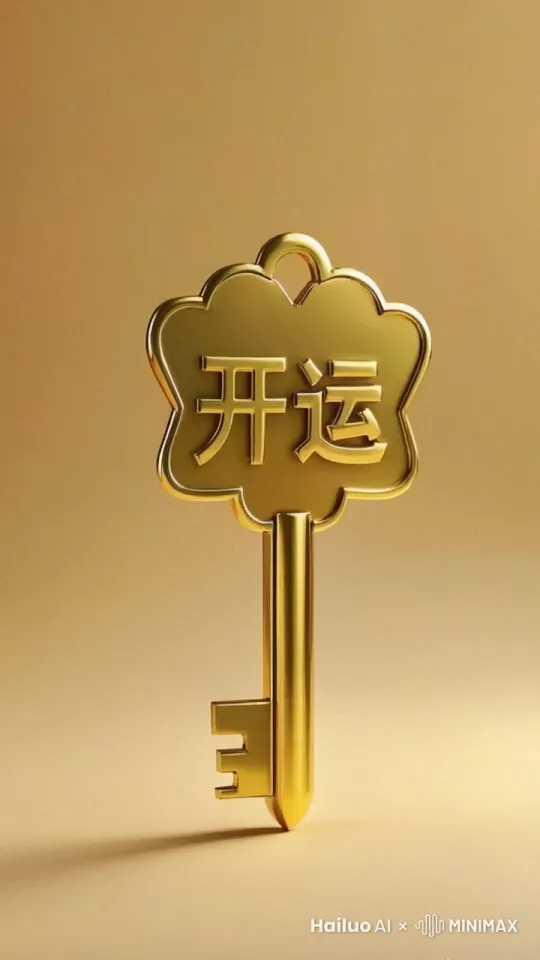 金钥匙顺时针旋转两圈 by Hailuo AI Video Generator
