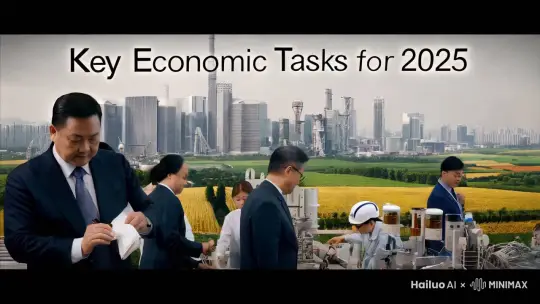 以《2025年经济工作重点》为主题创作视频 by Hailuo AI Video Generator