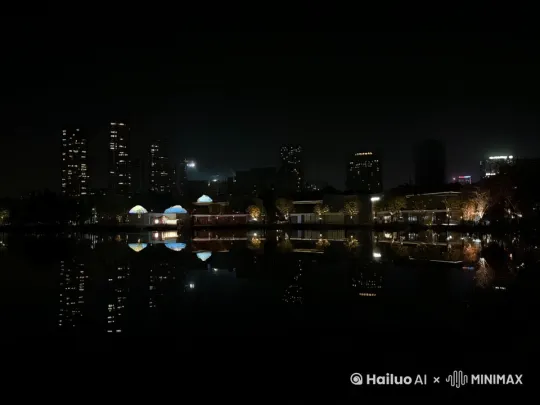 天空中突然迸发出盛大耀眼的烟花，天空被烟火照亮，营造出一种浪漫梦幻的氛围 by Hailuo AI Video Generator
