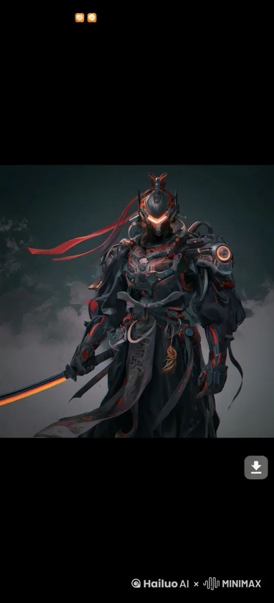 刀上有光晕，背后的背景有渲染 by Hailuo AI Video Generator