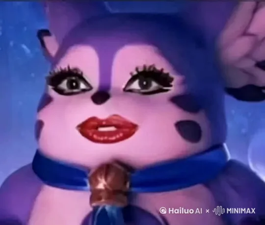 一个蓝色的猫 别摆手边说话 by Hailuo AI Video Generator